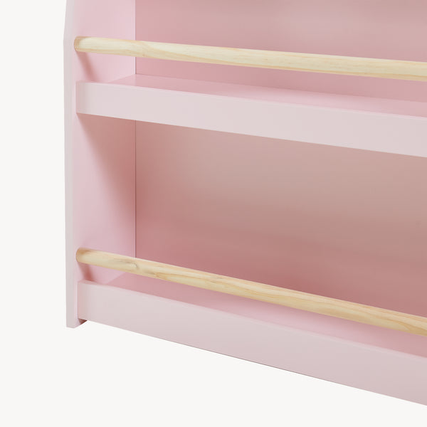 Barnbokhylla Virer 78x60x18 cm Rosa [en.casa]