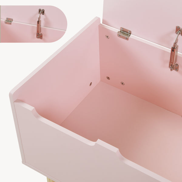 Leksakslåda Virer 60x40x45 cm Rosa [en.casa]