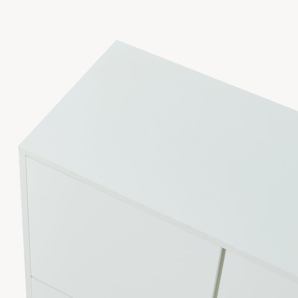Sideboard Reyri 90x80x35 cm Vit/Guldfärgad [en.casa]
