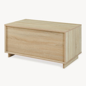 Soffbord Kenta 80x45x40 cm Sonoma-eklook/Vit [en.casa]