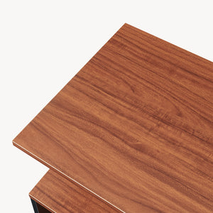 Soffbord Trond 80x40x42 cm Svart/Valnöt [en.casa]