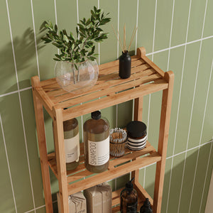 Badhylla Anun 128x30x30 cm Bambus Natur [en.casa]