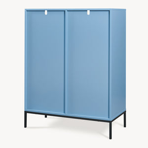 Bokhylla med 2 lådor Colwyn 105x80x40 cm Blå [en.casa]