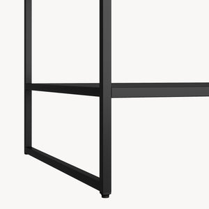 Sidobord Salsnes 53x51x51 cm med hylla Stål Svart [en.casa]