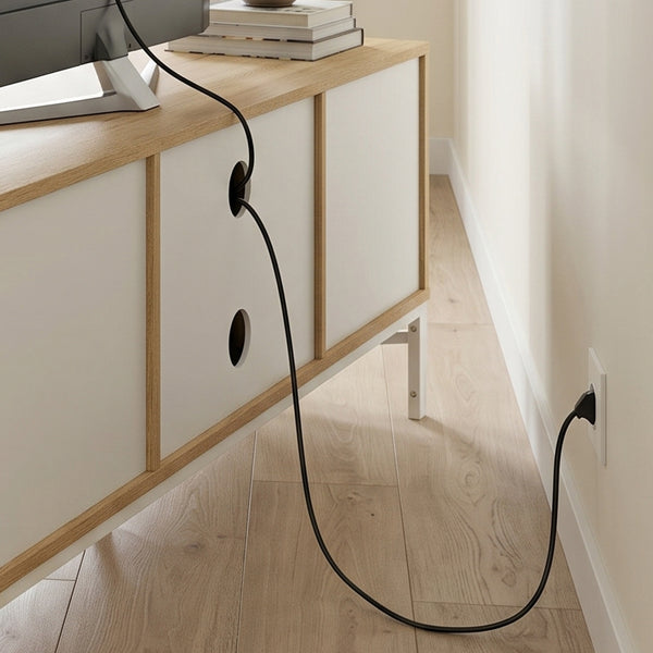 TV-bänk Kerrköndam 120x40x46 cm Eklook/Vit [en.casa]