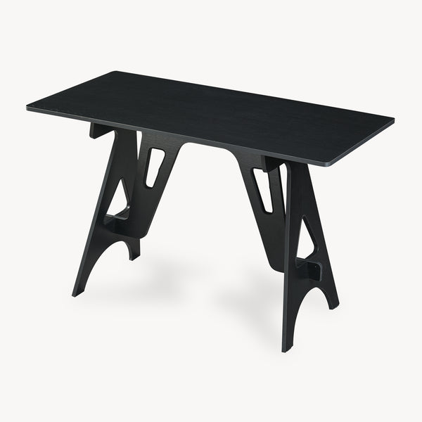 Skrivbord Bostenenna 120x60x75 cm Svart med trästruktur [en.casa]