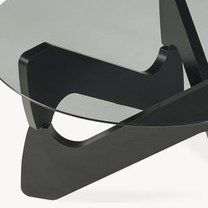 Soffbord Reypio Ø70x35 cm Svart/Grå [en.casa]