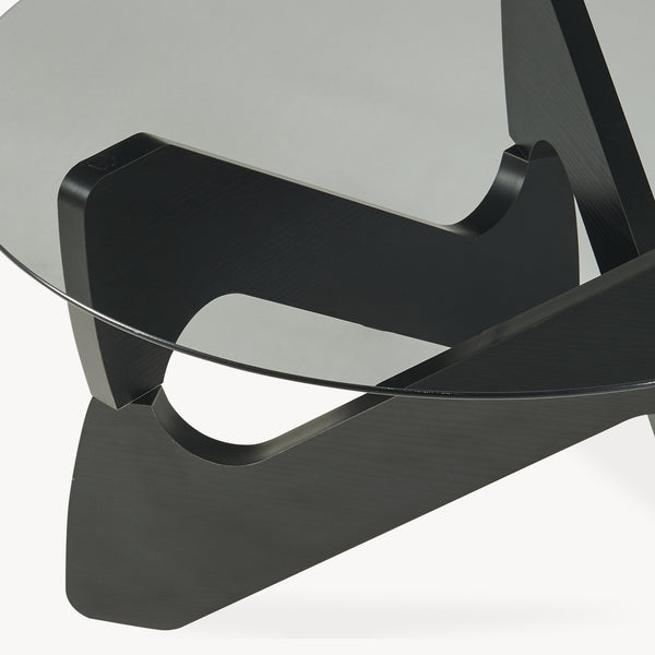 Soffbord Reypio Ø70x35 cm Svart/Grå [en.casa]