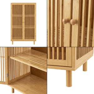 Grong sidoskåp i bambu [en.casa]