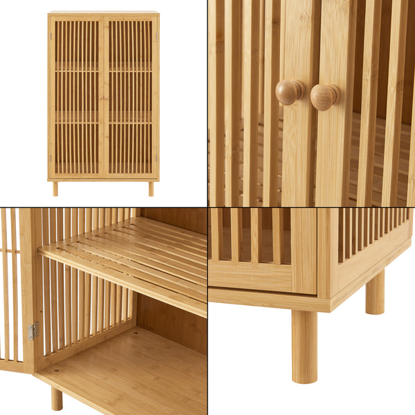 Grong sidoskåp i bambu [en.casa]