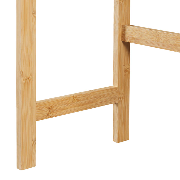 Badrumsställ Haugesund 158x60x26 cm Bambus [en.casa]