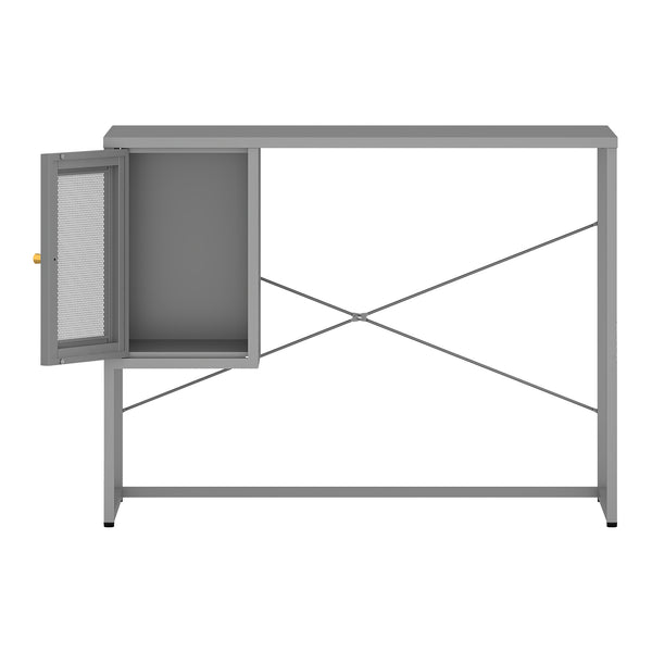 Skrivbord Sund Stål 75x100x50 cm Grå [en.casa]