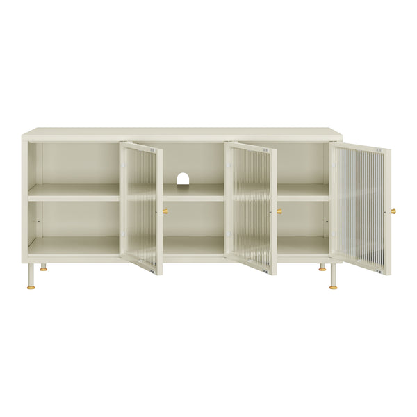 Tv-bord Lindau 120x40x59 cm creme [en.casa]