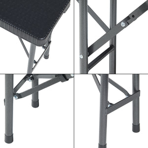 Hopfällbar bänk Mark 180x25x43 cm rottingkänsla [en.casa] 