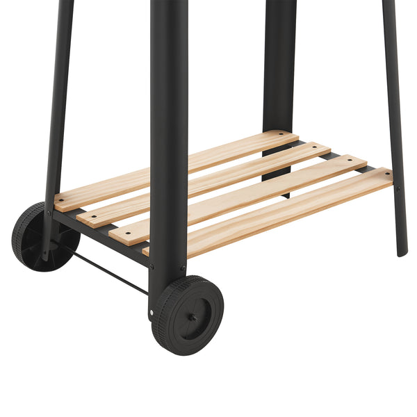 Ari grillvagn 78x86x30cm svart/trä [casa.pro]