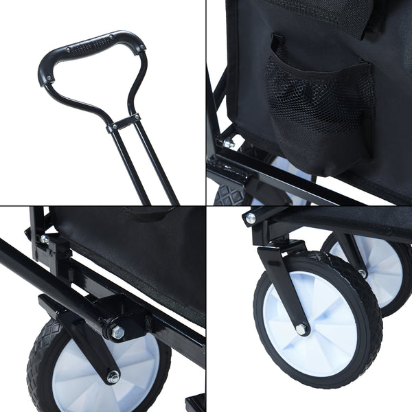 Bollerwagen Stenlille 84x55 cm max. 80kg Svart [pro.tec]
