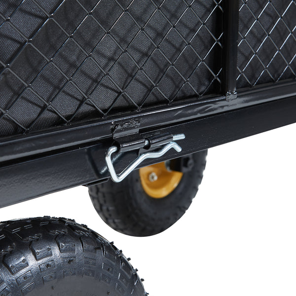 Bollerwagen Corropoli 112x51 cm max. 550kg Svart/Gul [pro.tec]