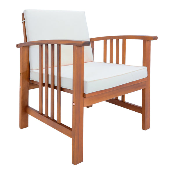 Trädgårdsset Brissogne akacia beige [en.casa]