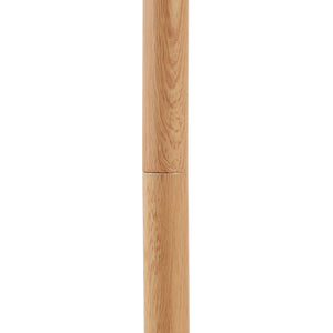 Golvlampa Banchory Metall 163 cm Träutseende/Vit [lux.pro]