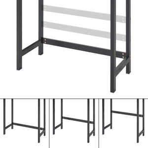 Toalettsskåp Tervola 172x63x27 cm Svart/Bambu [en.casa]