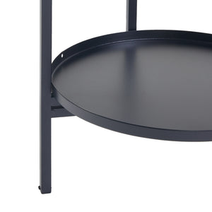 Växtställ Tuusula 3-pack Metall Svart [en.casa]