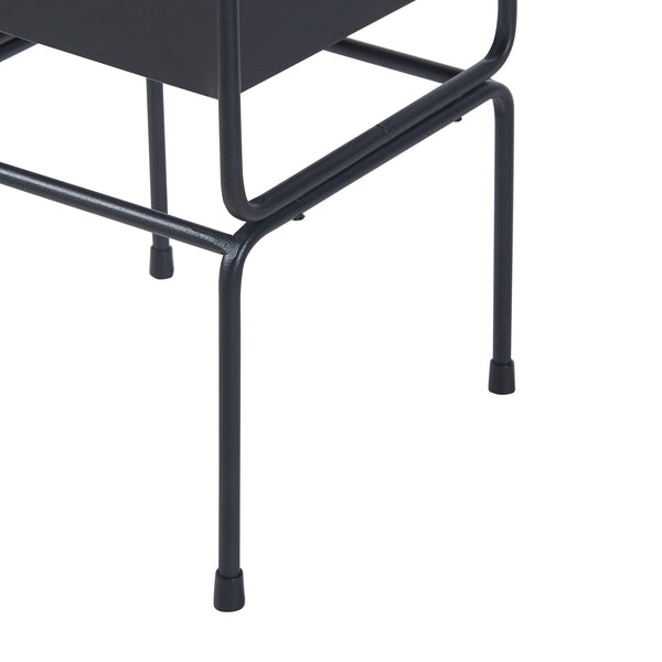 Växtställ Sveio 2-pack Metall Svart [en.casa]