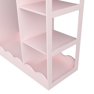 Barnklädhängare Vestnes med spegel 100x94x38 cm Cotton Candy [en.casa]