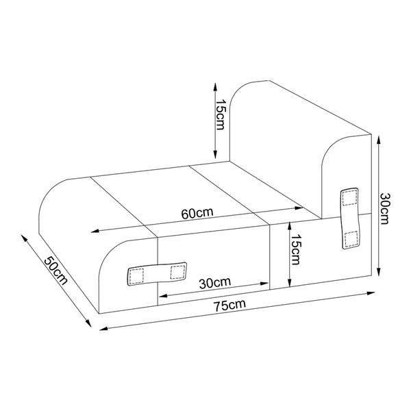 Husdjurstrappa Joelerhatra 4-delar 45x50x45 cm Cord Blå [en.casa]