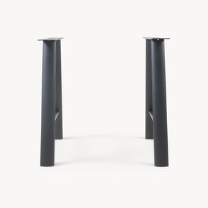 Bordställ 2-pack Hullem stål 72x70x10 cm svart [en.casa]