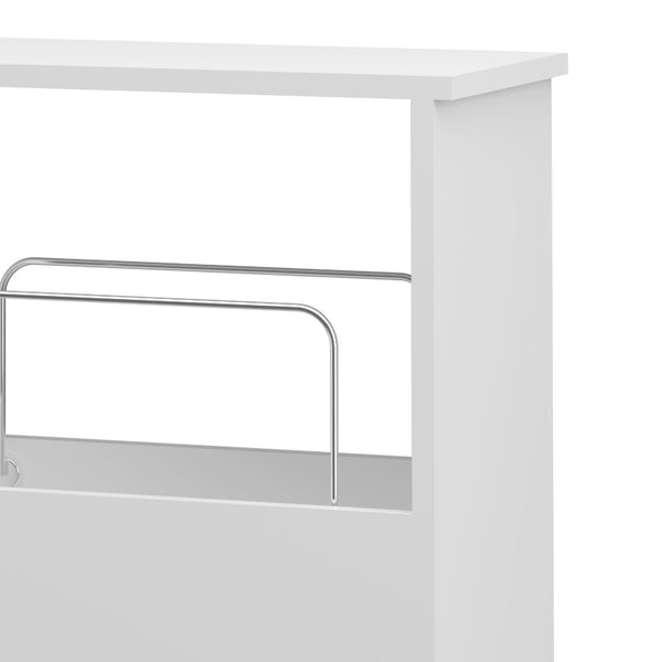 Rullvagn Katra 67x40x20 cm Vit [en.casa]