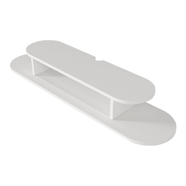 TV-lågt bord hängande Targema 120x30x16 cm Vit [en.casa]