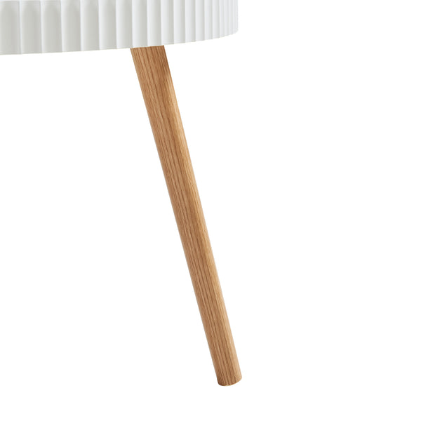 Soffbord Bongard Ø60x45 cm Vit [en.casa]