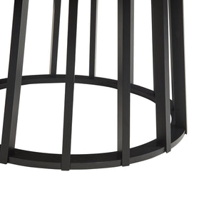 Soffbord Buzzard Ø90x45 cm Svart/Betongutseende [en.casa]