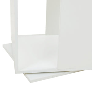 Roterbart bokhylla Fjelmarirg 109x34x34 cm Vit [en.casa]