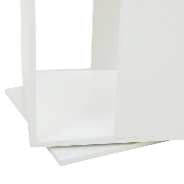 Roterbart bokhylla Fjelmarirg 109x34x34 cm Vit [en.casa]