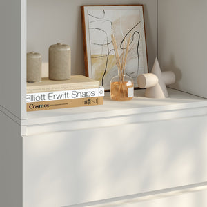 Bokhylla Les 180x60x35 cm vit [en.casa] 