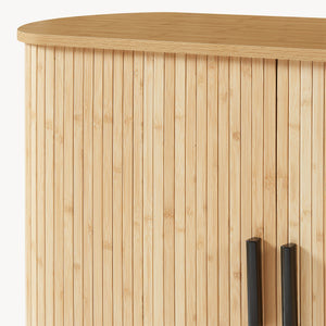 Sidobord Tvedestrand 100x40x80 cm Natur/Svart [en.casa]