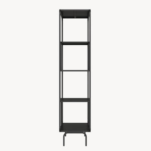 Bokhylla Færder stål 145x76x33 cm svart [en.casa]