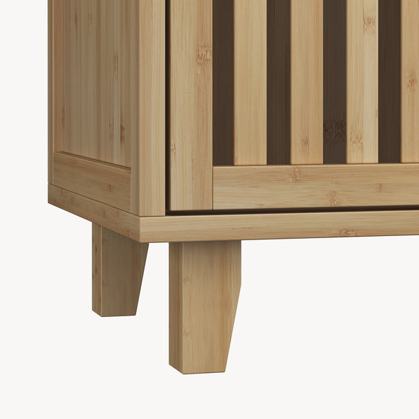 Sidobord Sirgerg 77x72x33 cm Bambus Natur [en.casa]