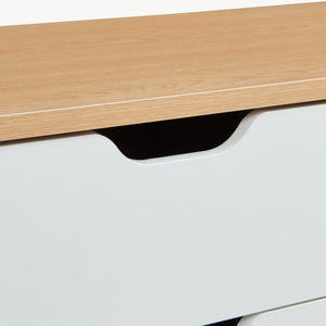 TV-bänk Bordkak 140x30x45 cm Eklook/Vit [en.casa]
