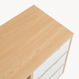 Nattduksbord Bordkak 55x48x30 cm Eklook/Vit [en.casa]