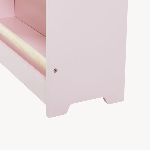 Barnbokhylla Virer 78x60x18 cm Rosa [en.casa]