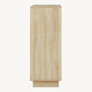 Sidobord Kenta 90x60x35 cm Sonoma-eklook/Vit [en.casa]