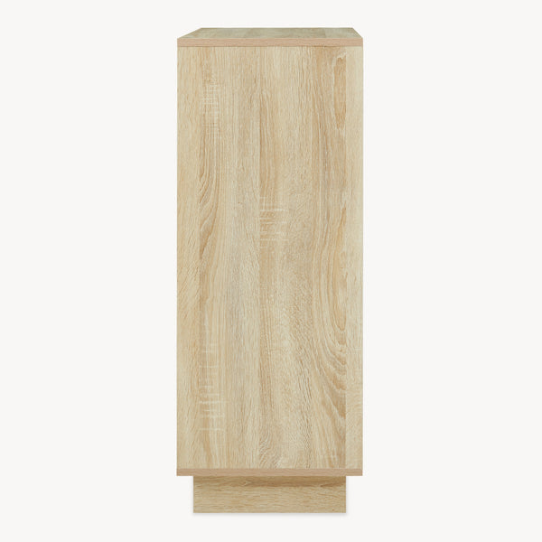 Sidobord Kenta 90x60x35 cm Sonoma-eklook/Vit [en.casa]
