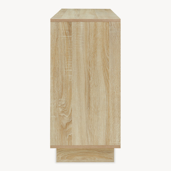Sideboard Kenta 100x35x72 cm Sonoma-ekoptik/Vit [en.casa]
