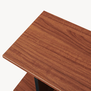 Sidobord Trond 80x29x60 cm Svart/Valnötutseende [en.casa]