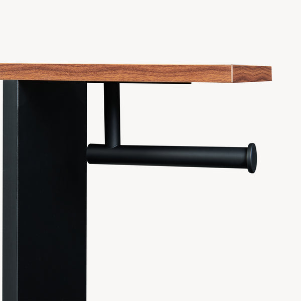Toalettpappershållare Trond 60x40x16 cm Svart/Valnötutseende [en.casa]