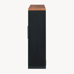 Spegelsskåp Trond 50x60x15 cm Svart/Valnötsutseende [en.casa]
