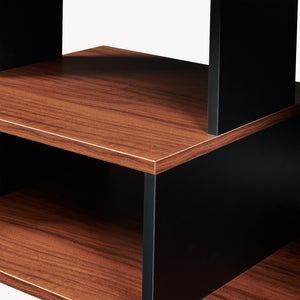 Soffbord Trond 80x40x42 cm Svart/Valnöt [en.casa]
