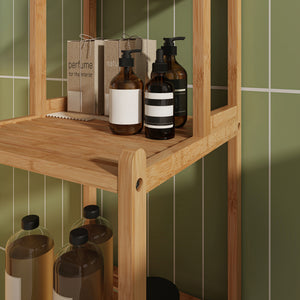 Badhylla Anun 128x30x30 cm Bambus Natur [en.casa]